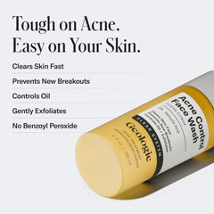 Geologie Acne Control foam texture close-up highlighting gentle cleansing and exfoliation.