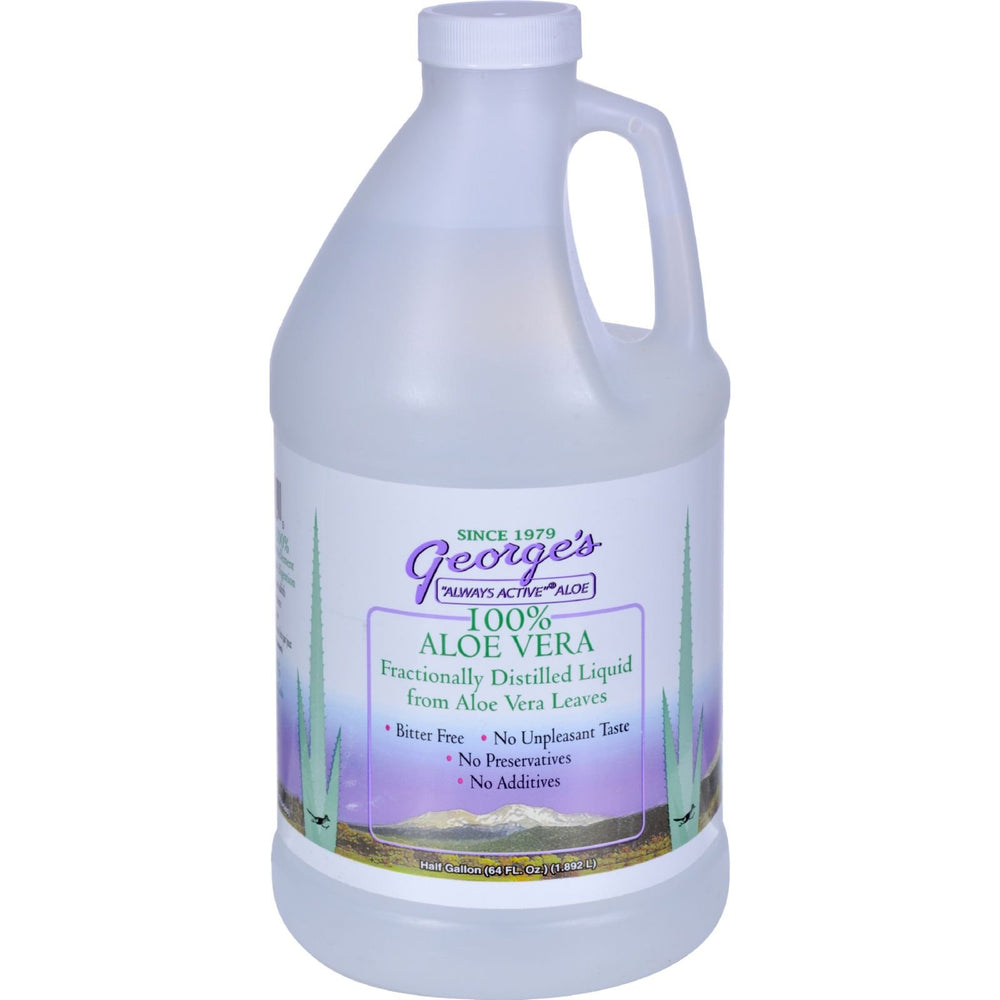 George's Aloe Vera Drink front label showing Always Active Aloe for daily refreshment