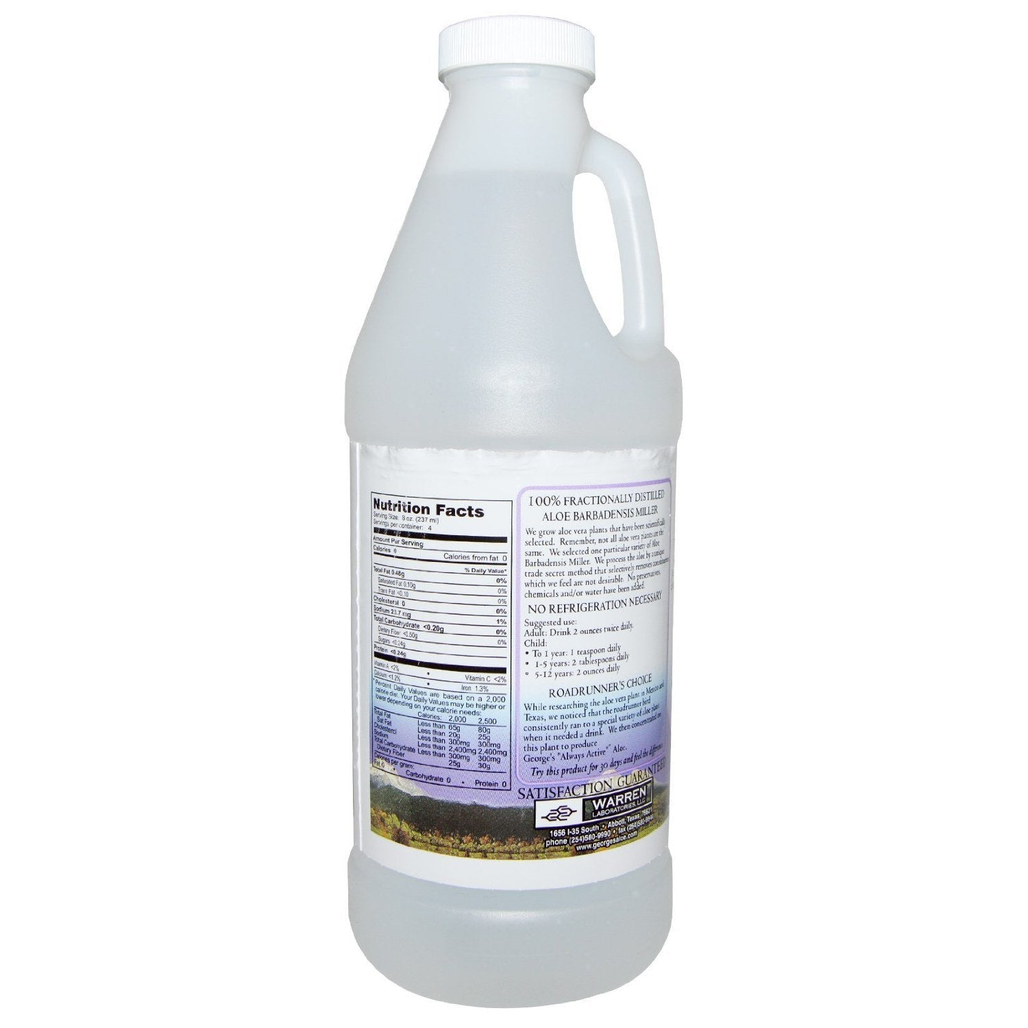 George's Aloe Vera liquid pour shows pure formula for routines