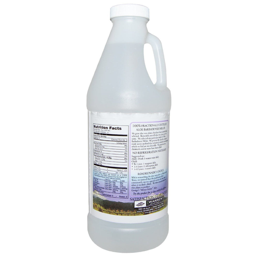 George's Aloe Vera liquid pour shows pure formula for routines
