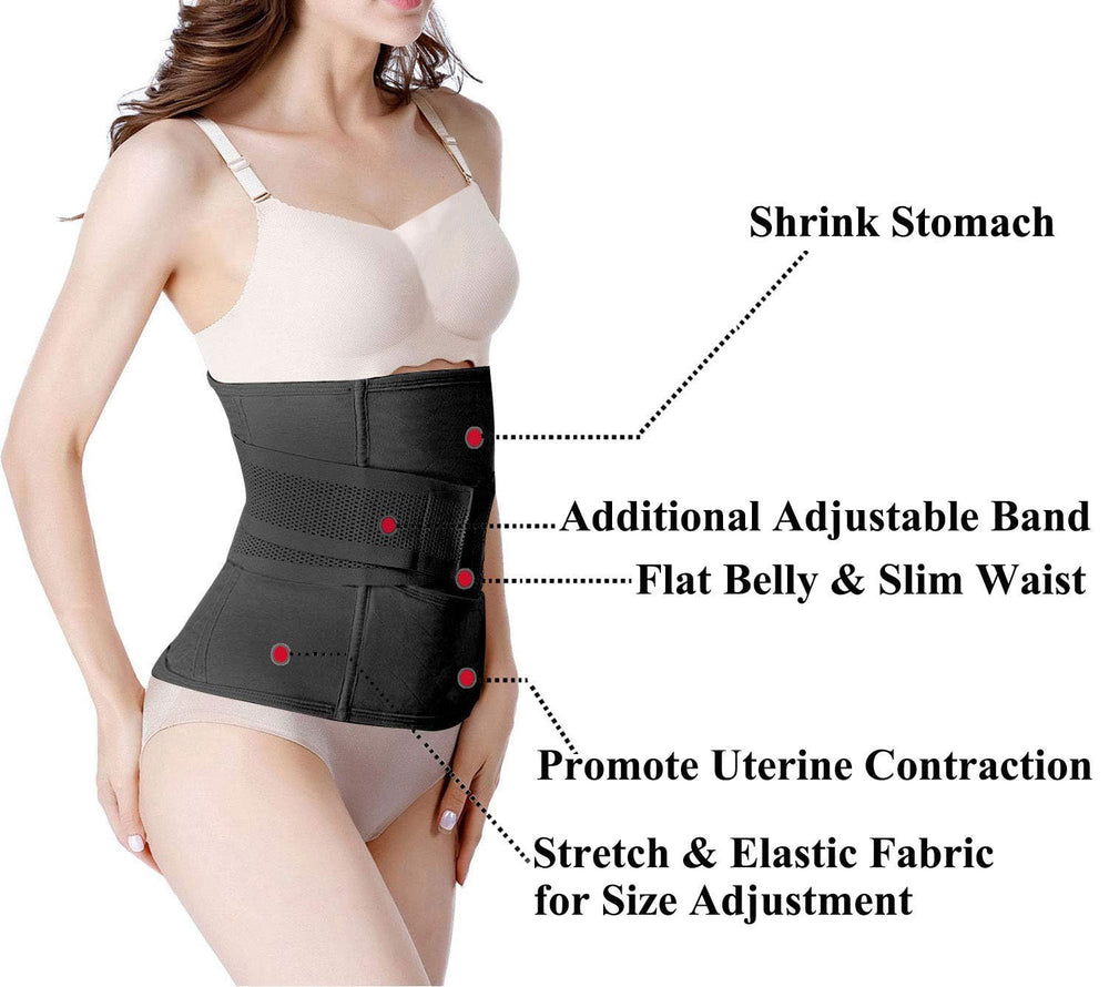 Gepoetry postpartum girdle with two extra belts for targeted abdominal support.