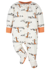 Gerber Baby Boys 4 Pack Sleep 'N Play artwork with screenprint puffprint