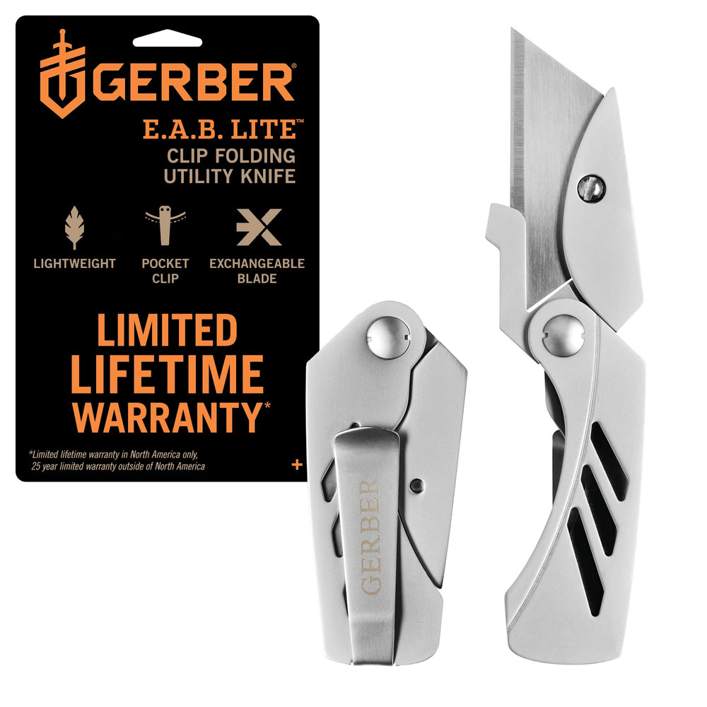 Gerber EAB Lite pocket knife shown closed for compact daily carry.