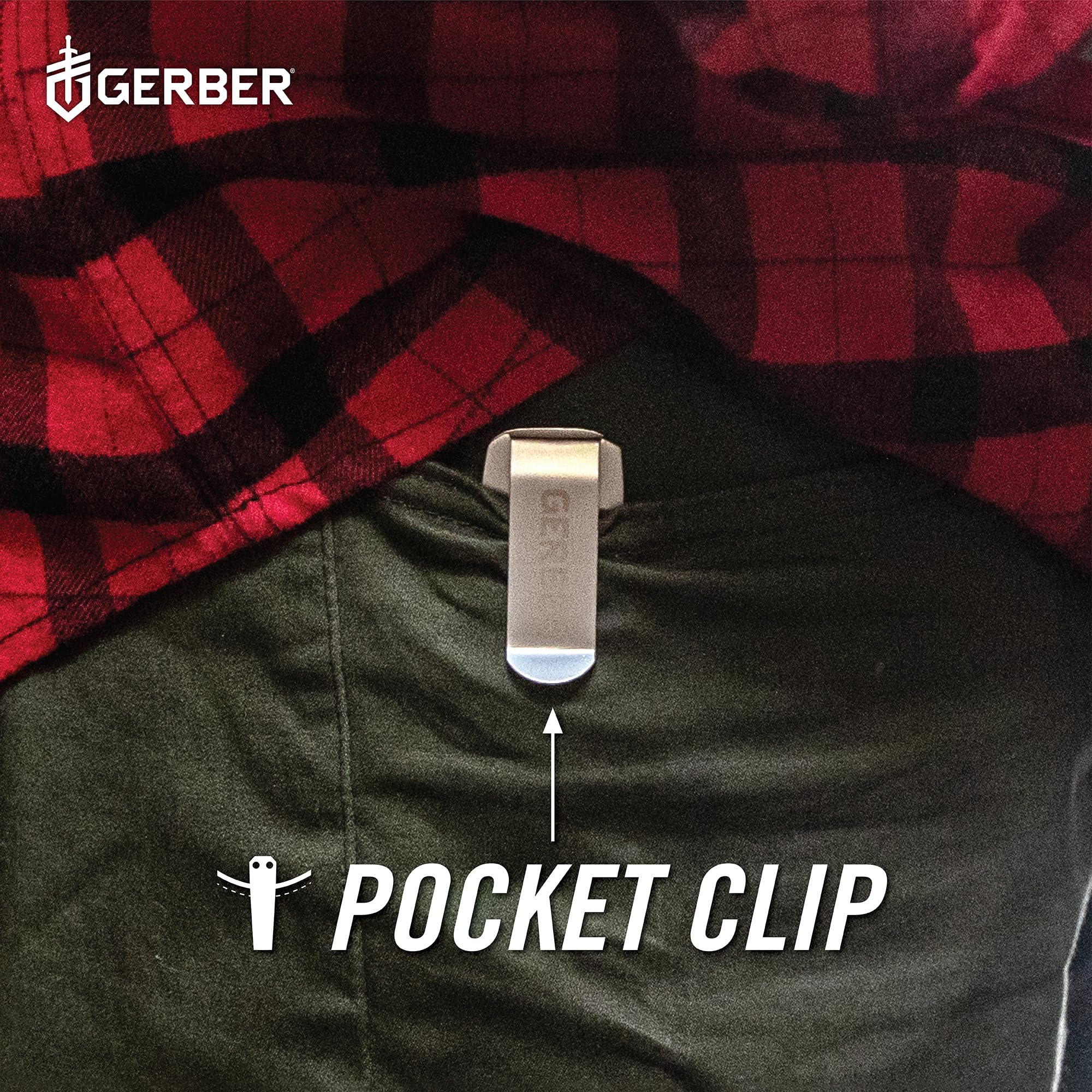 Gerber EAB liner lock engaged keeps blade safely in use.