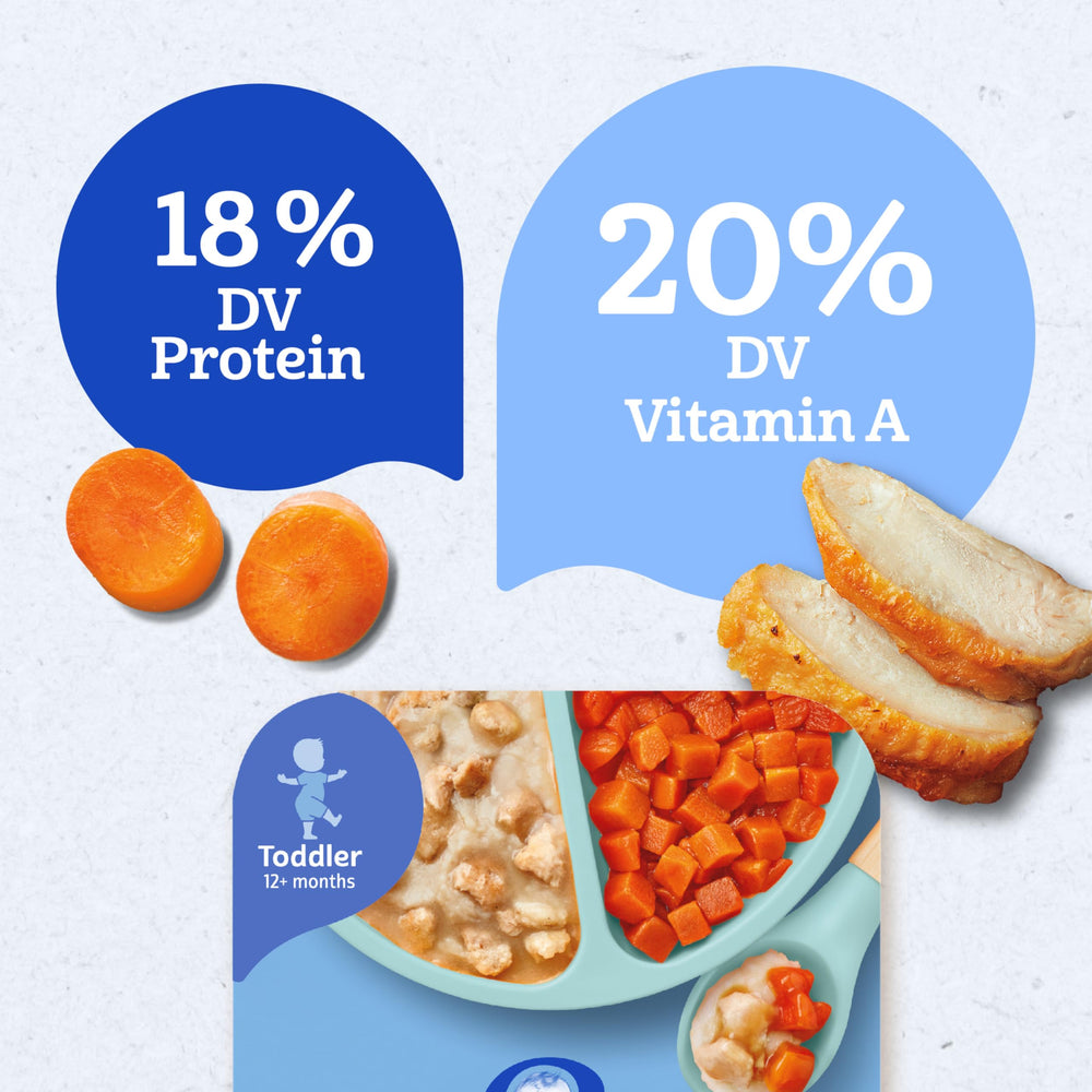 Gerber Lil Entrees 12 months and older, age-appropriate nutrition