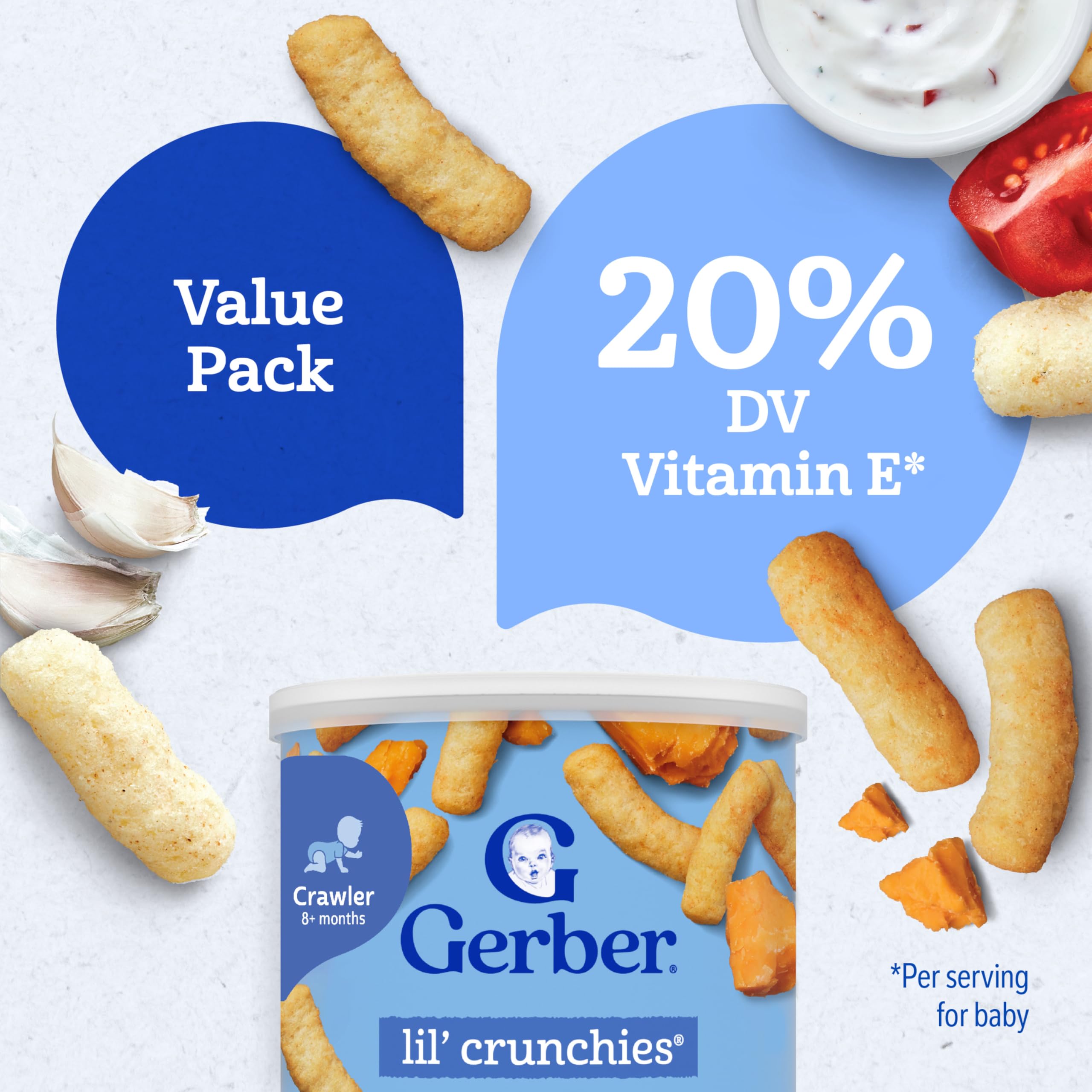 Gerber Lil' Crunchies no artificial flavors; wholesome ingredients to trust.