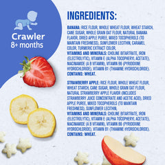 Gerber Puffs strawberry-apple texture detail for exploring flavors.