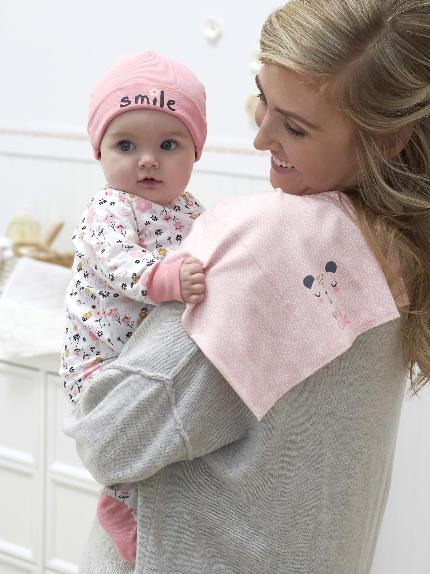 Gerber Sleep n' Play bear pink features 3D ears art for playful charm