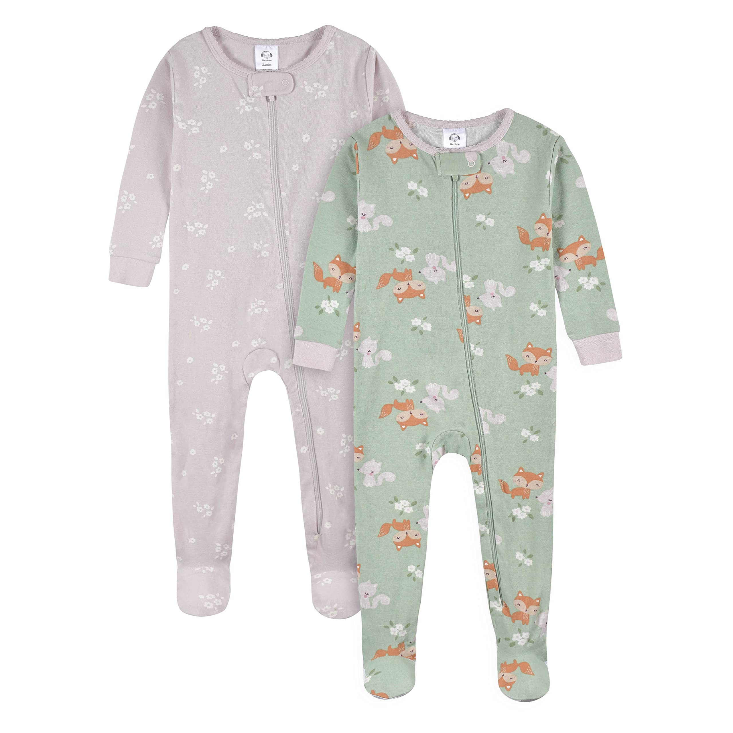 Gerber soft cotton fabric delivers breathable, gentle skin contact.