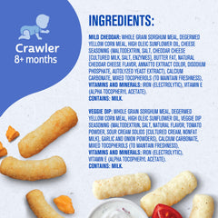 Gerber Stage 3 baby snacks 8 months and up; supports growing independence.