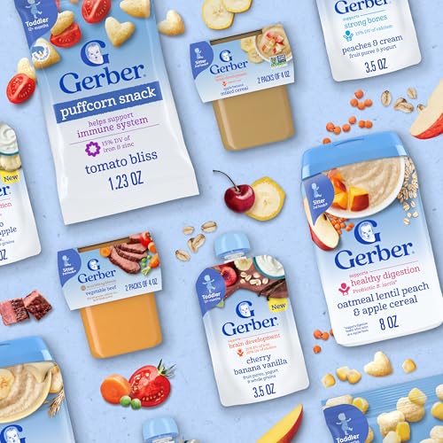Gerber Stage 2 jar stack, neat pantry storage for caregivers.