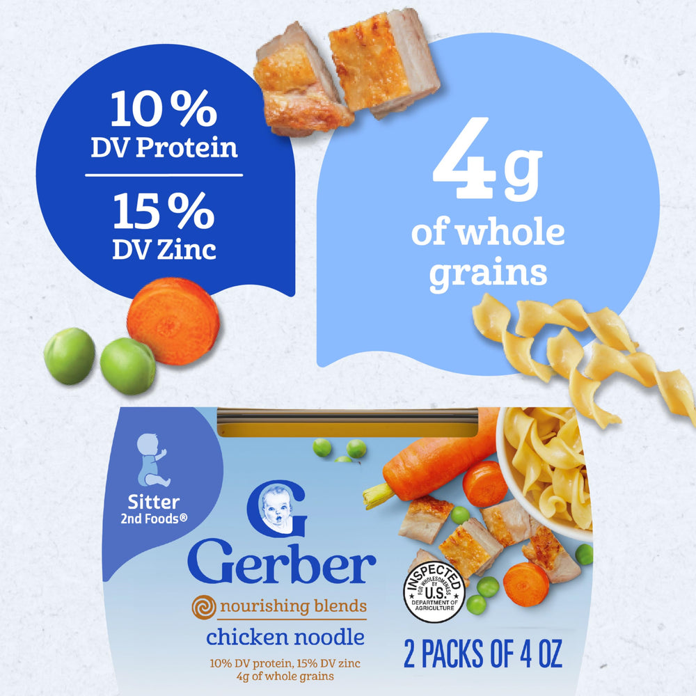Gerber Stage 2 lid close-up, shows secure seal for freshness.