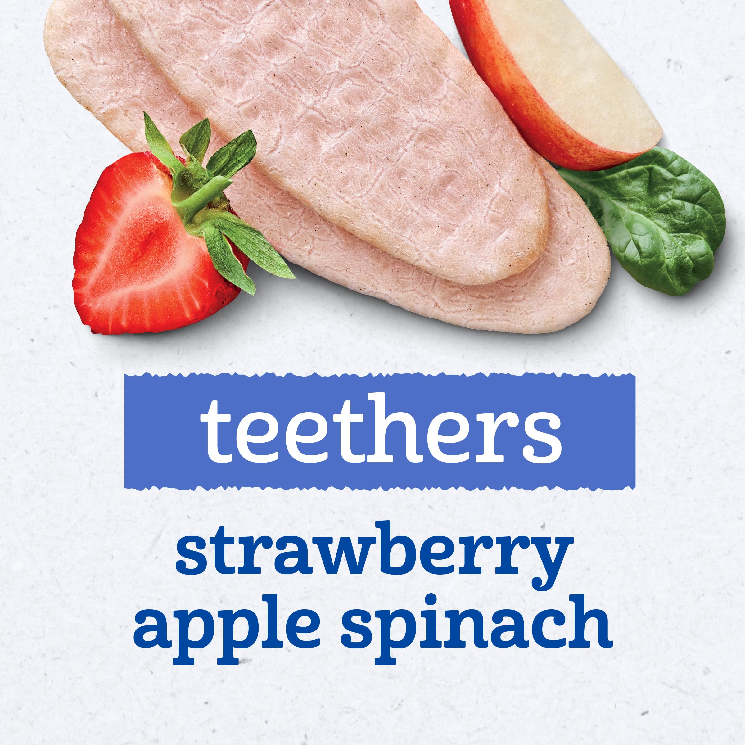 Open box of Gerber Teethers showing six servings.