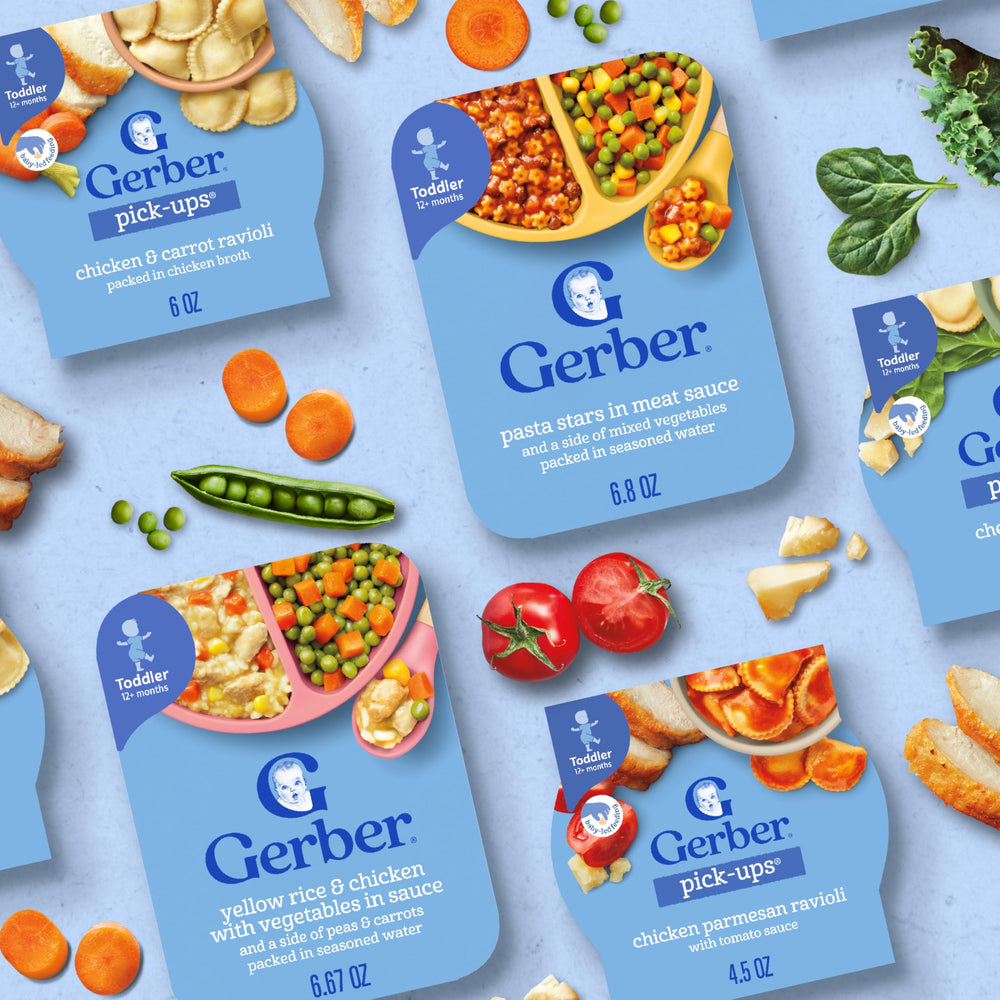 Gerber toddler 6-pack packaging on shelf signals value and convenience.