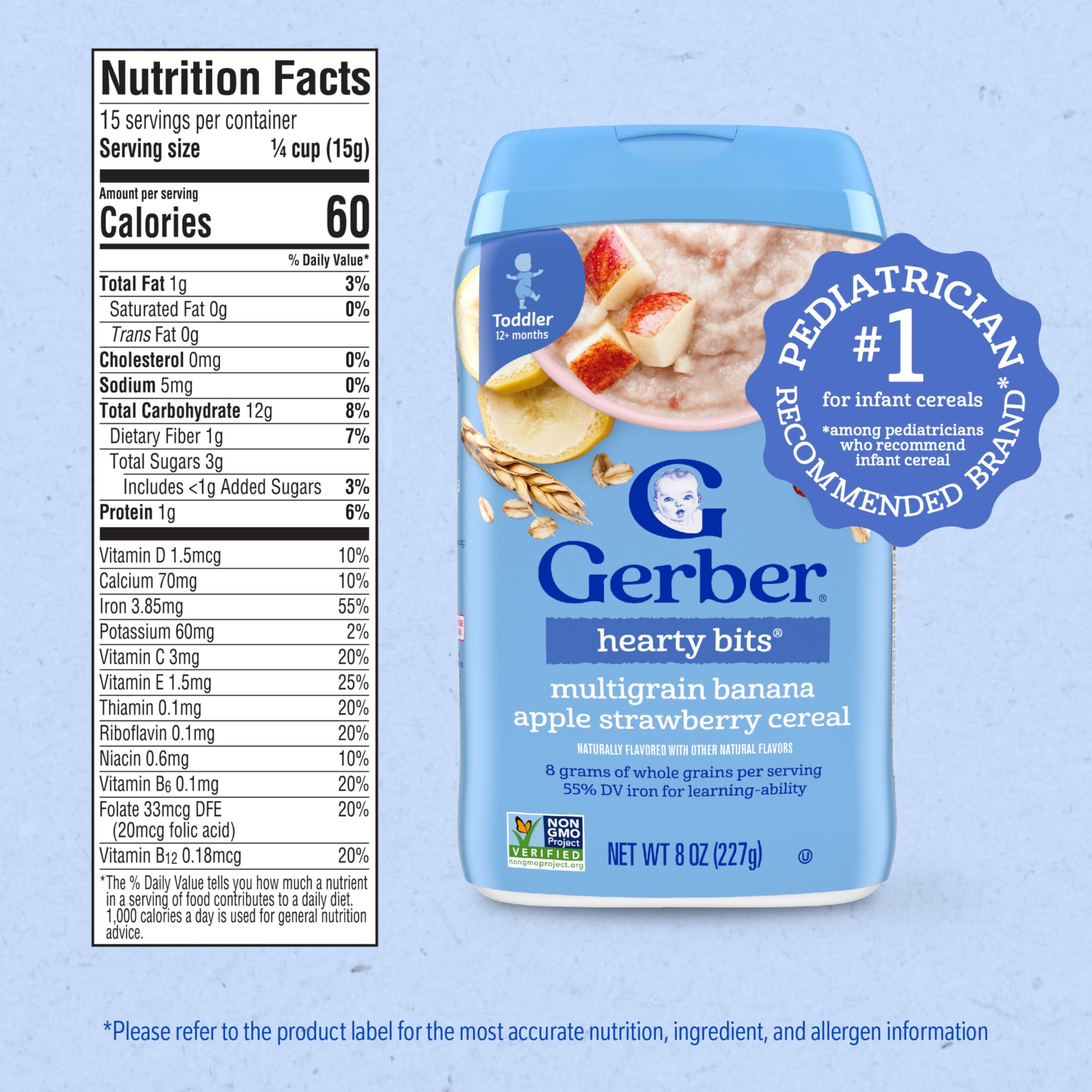 Gerber cereal for easy mixing and quick breakfasts on busy mornings.
