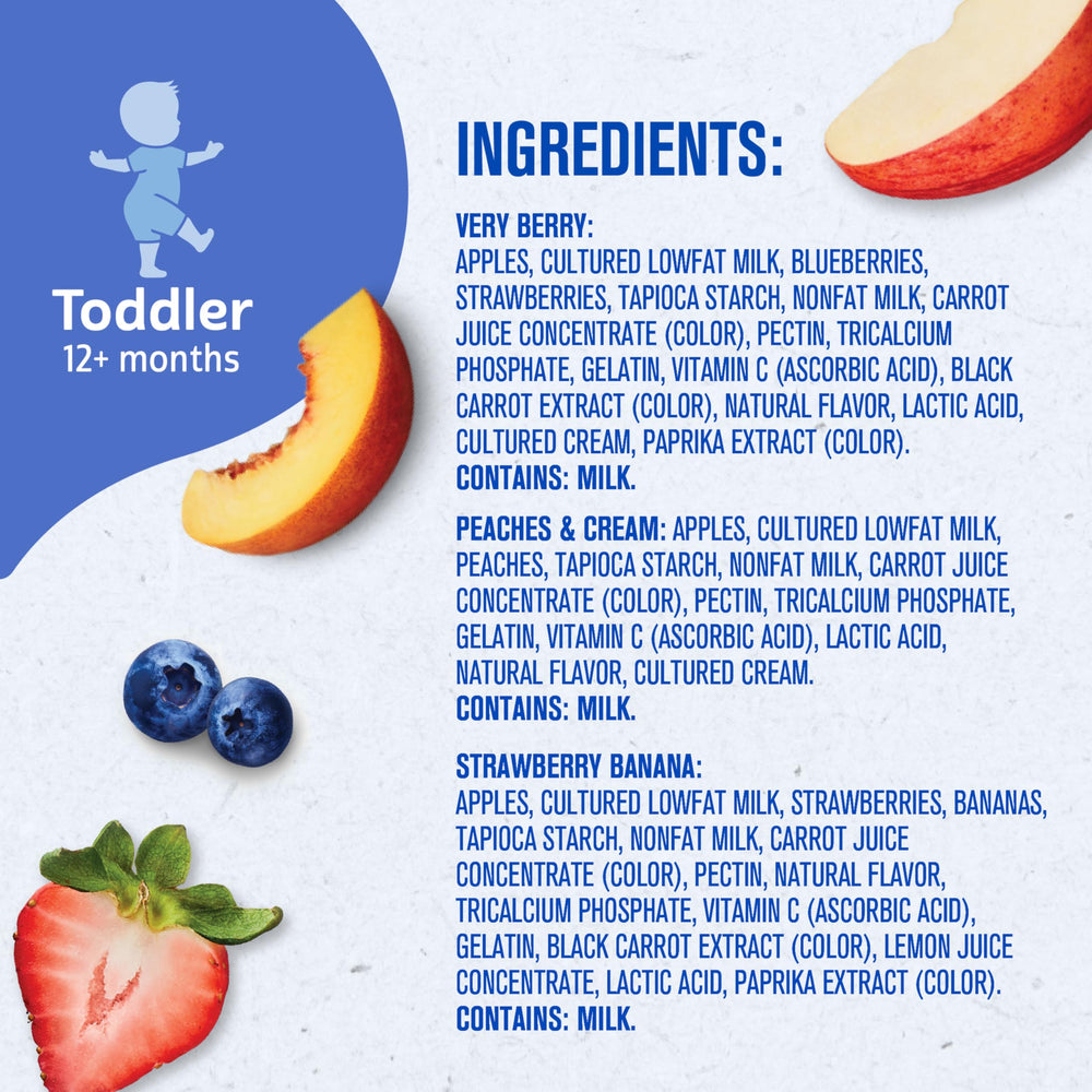 No added sweeteners label appears on Gerber Toddler Pouches.