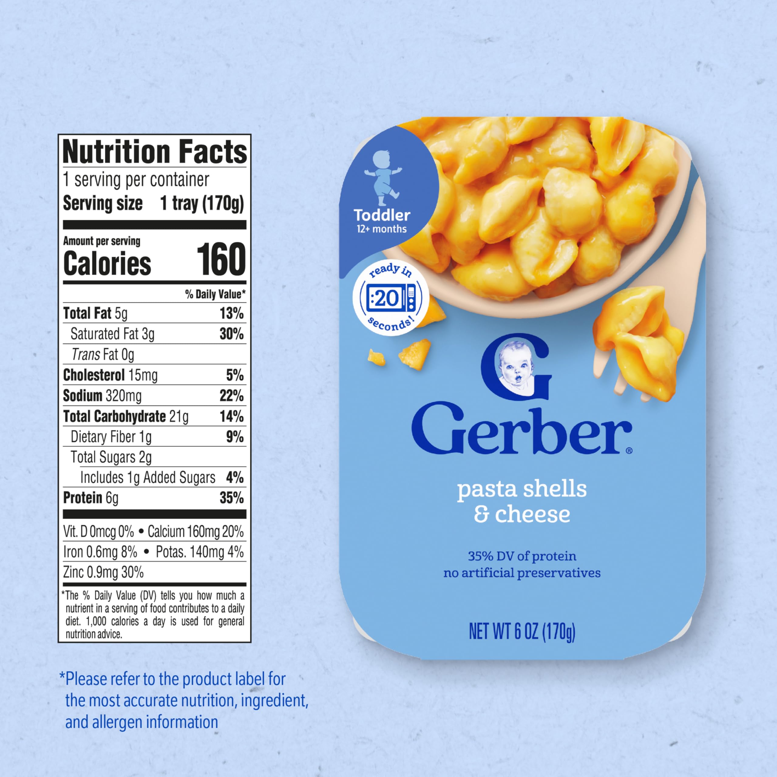 Gerber toddler pasta ready in under five minutes for busy families.