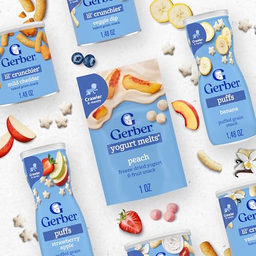 Gerber Yogurt Melts real yogurt and fruit goodness.