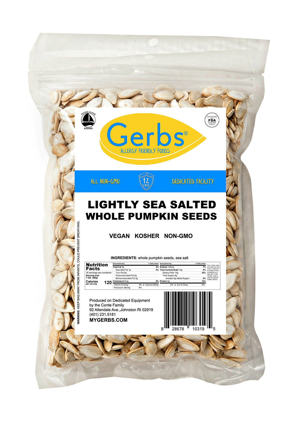 GERBS No additives or preservatives keep ingredients clean and simple.