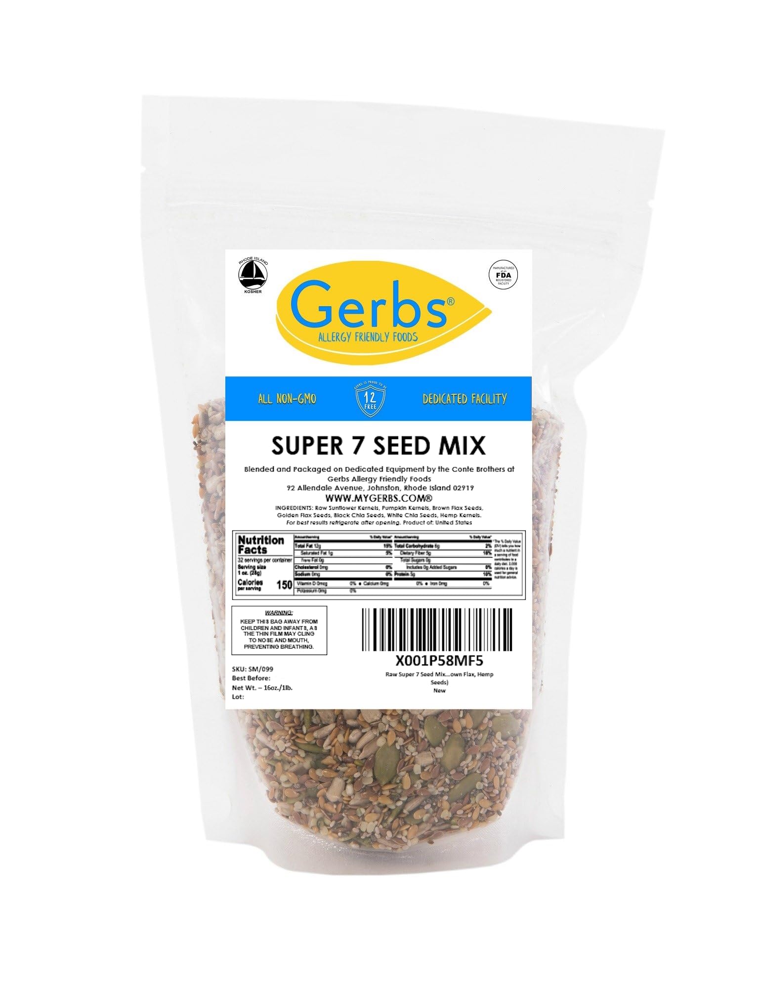 GERBS seed mix ingredients close-up shows high-quality seeds for versatile use.