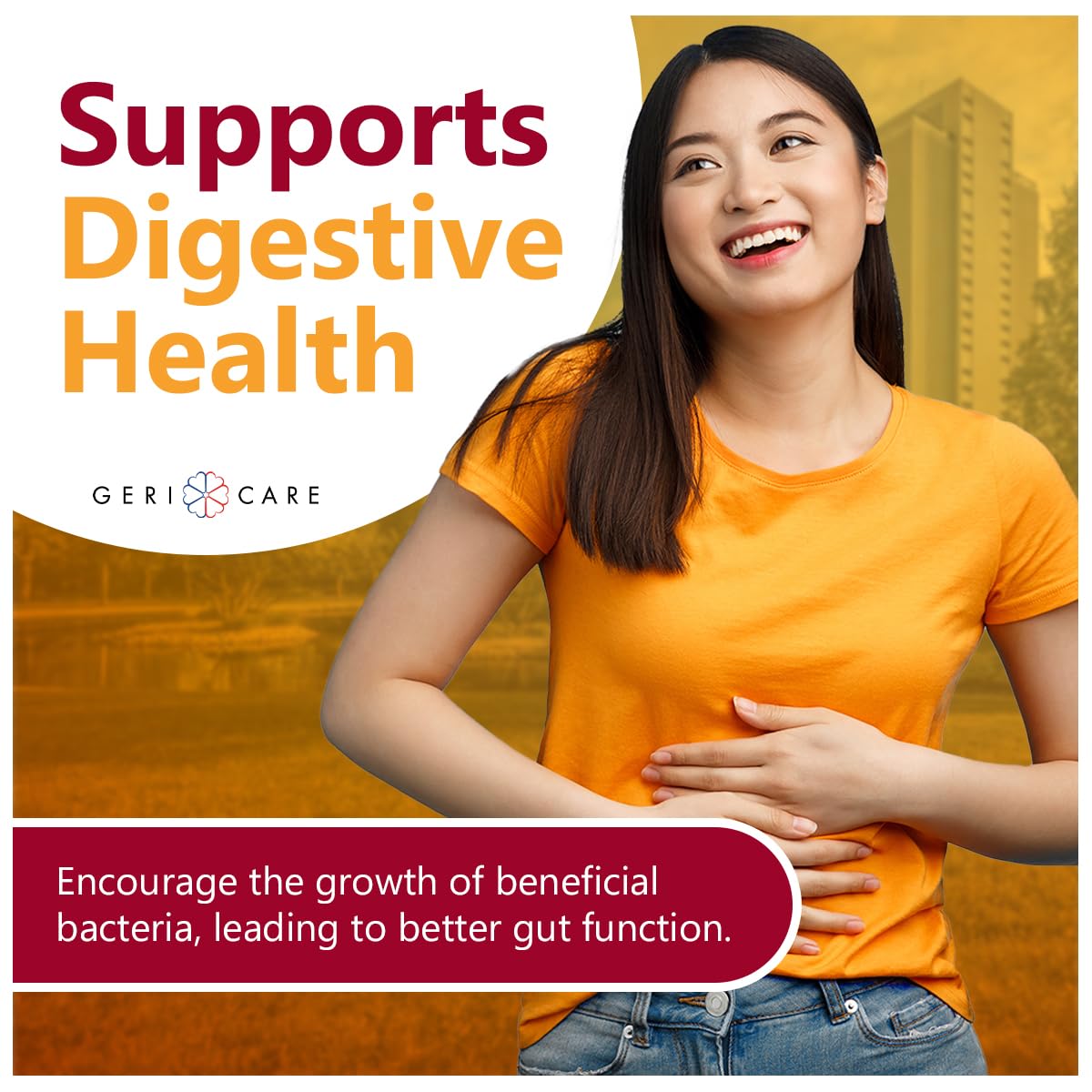 Nutrition facts panel highlights plant-based fiber and allergen-friendly benefits.