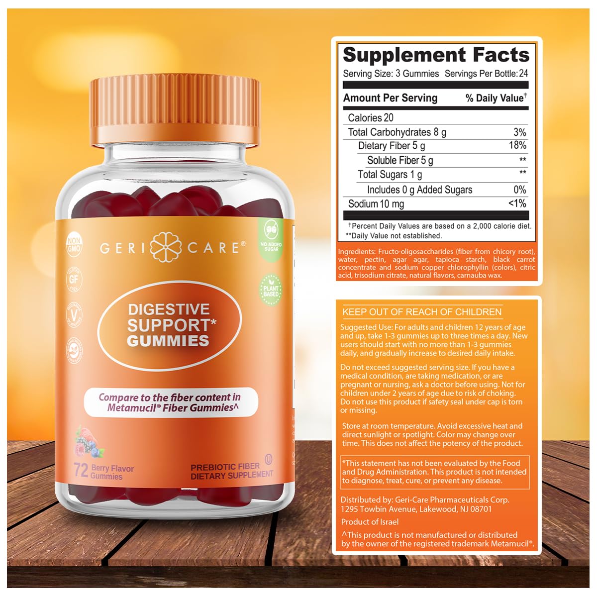 Travel-pack image demonstrates portable digestion support option.