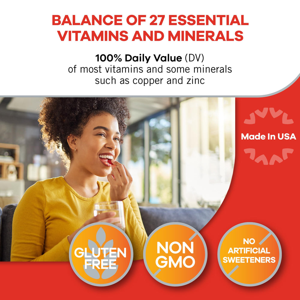 Geritol gluten free icon signals gluten free formulation