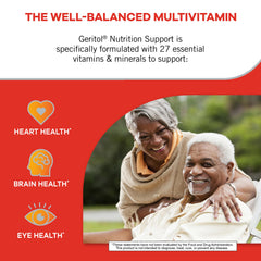 Geritol tablet close up showing a convenient daily dose for energy and immune support