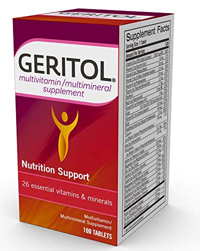 Geritol highlights vitamin D and iron for bone health.