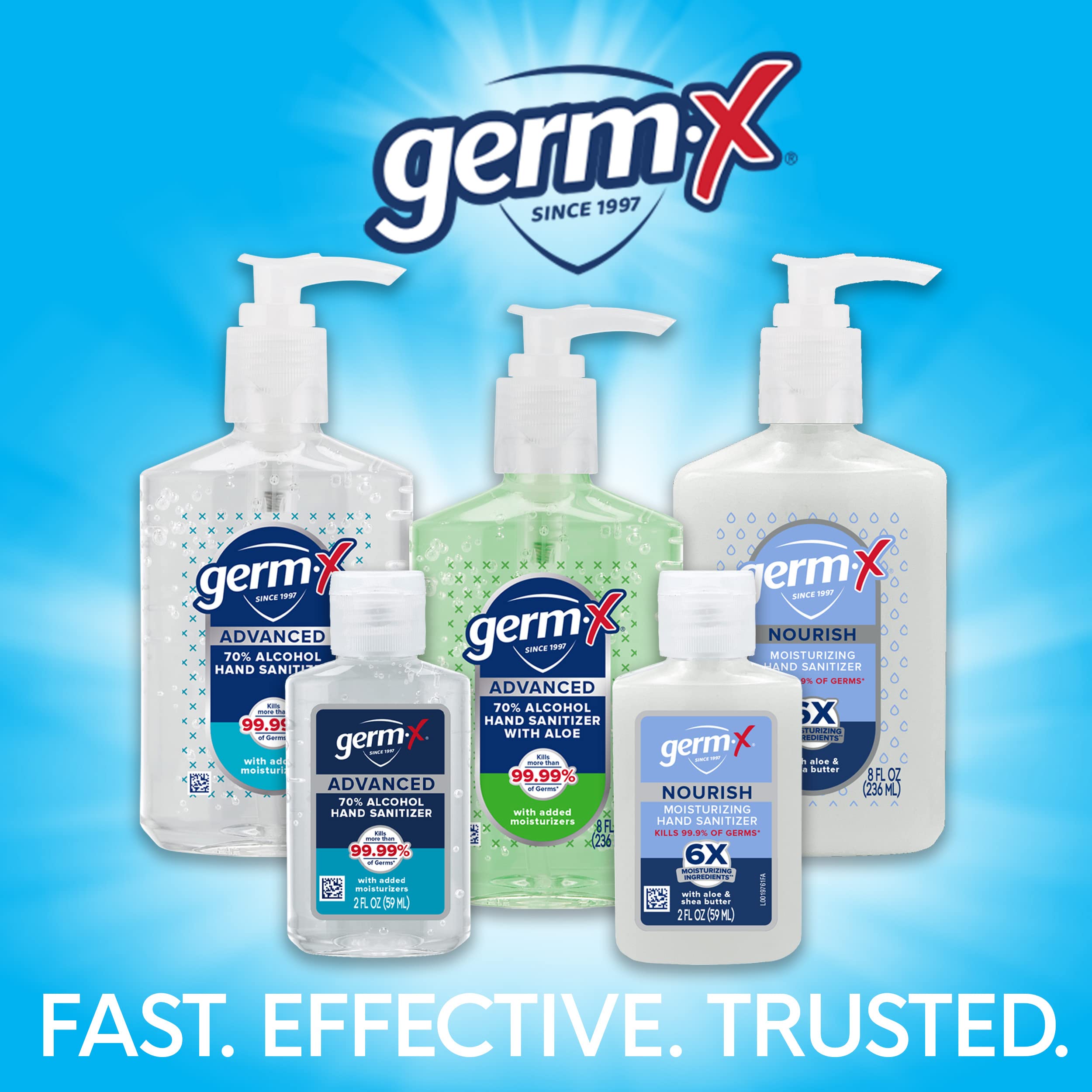 Germ-X Advanced Hand Sanitizer for classroom, office, and home use reduces germ exposure.