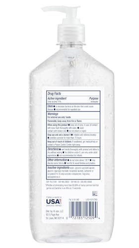 Germ-X Advanced Hand Sanitizer clear gel shows fast-acting sanitizing when water is unavailable.