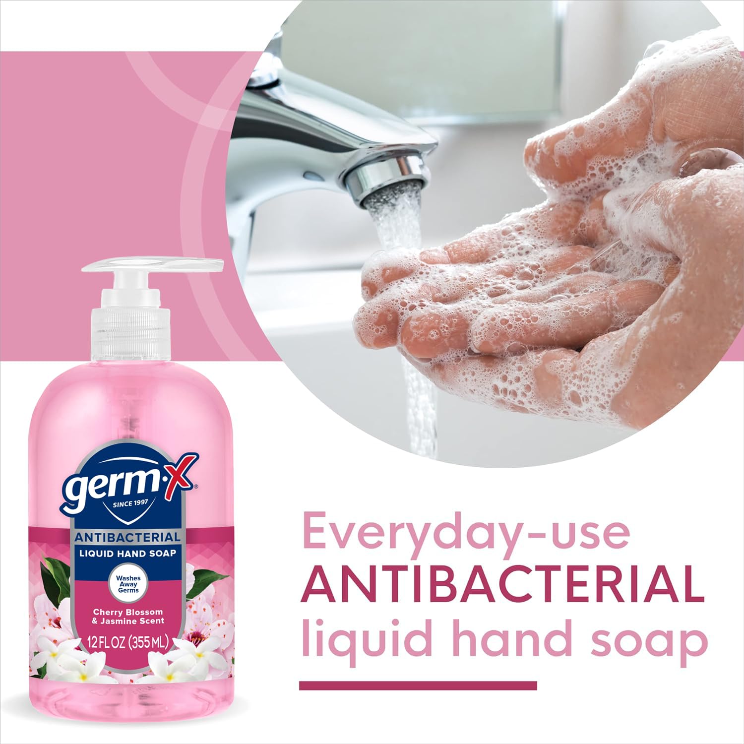 Germ-X kitchen and bathroom hand wash suited for high-traffic areas.
