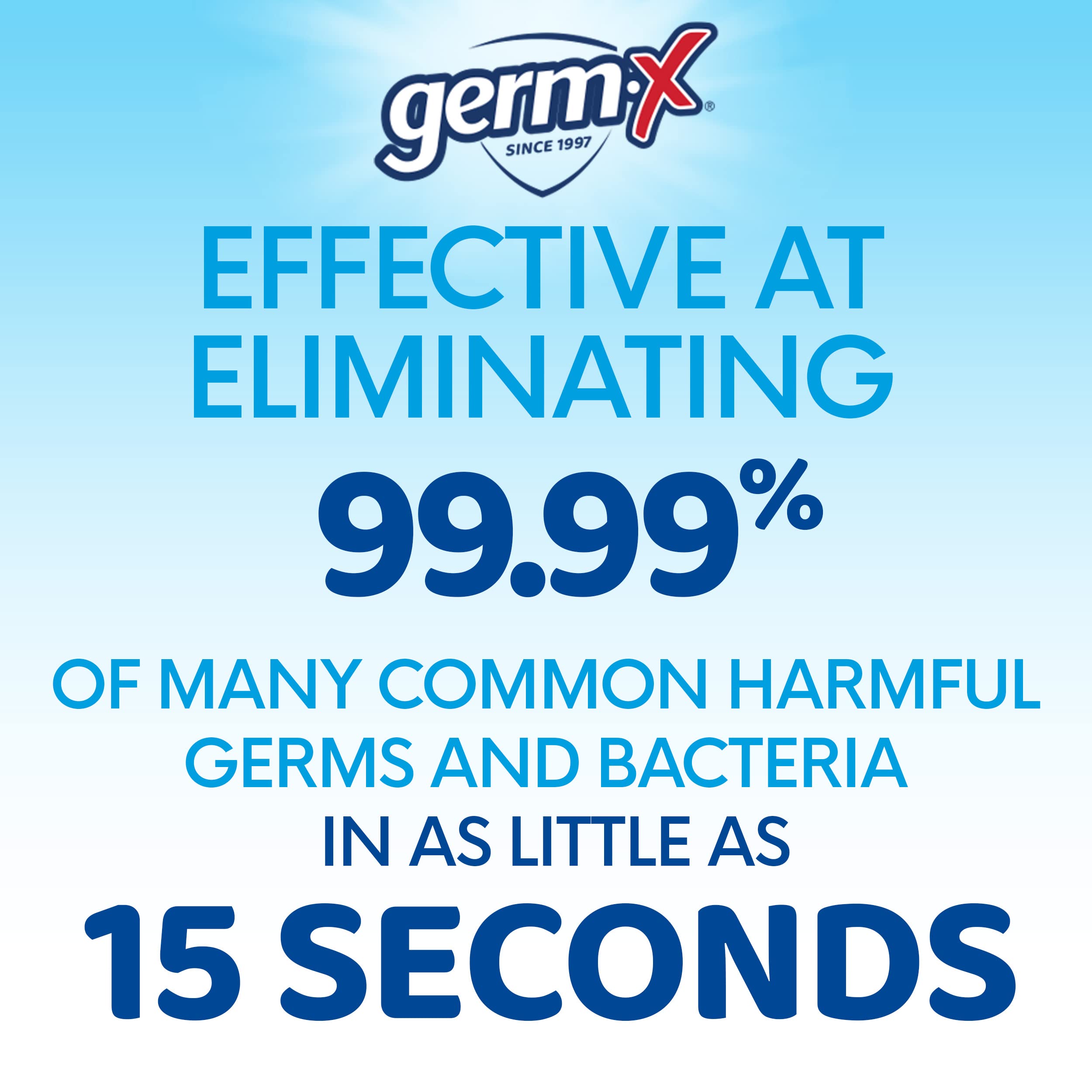 Germ-X Original clear gel texture for smooth, non-sticky application.