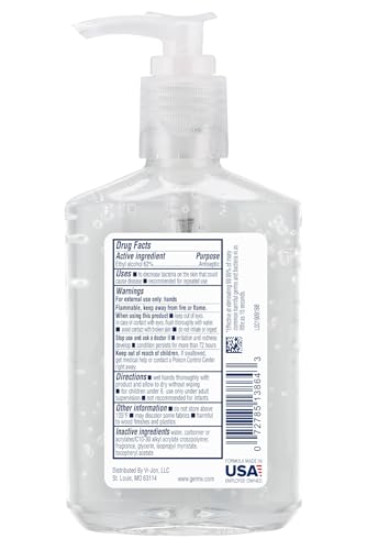 Germ-X Original label detail highlighting Vitamin E and alcohol base.