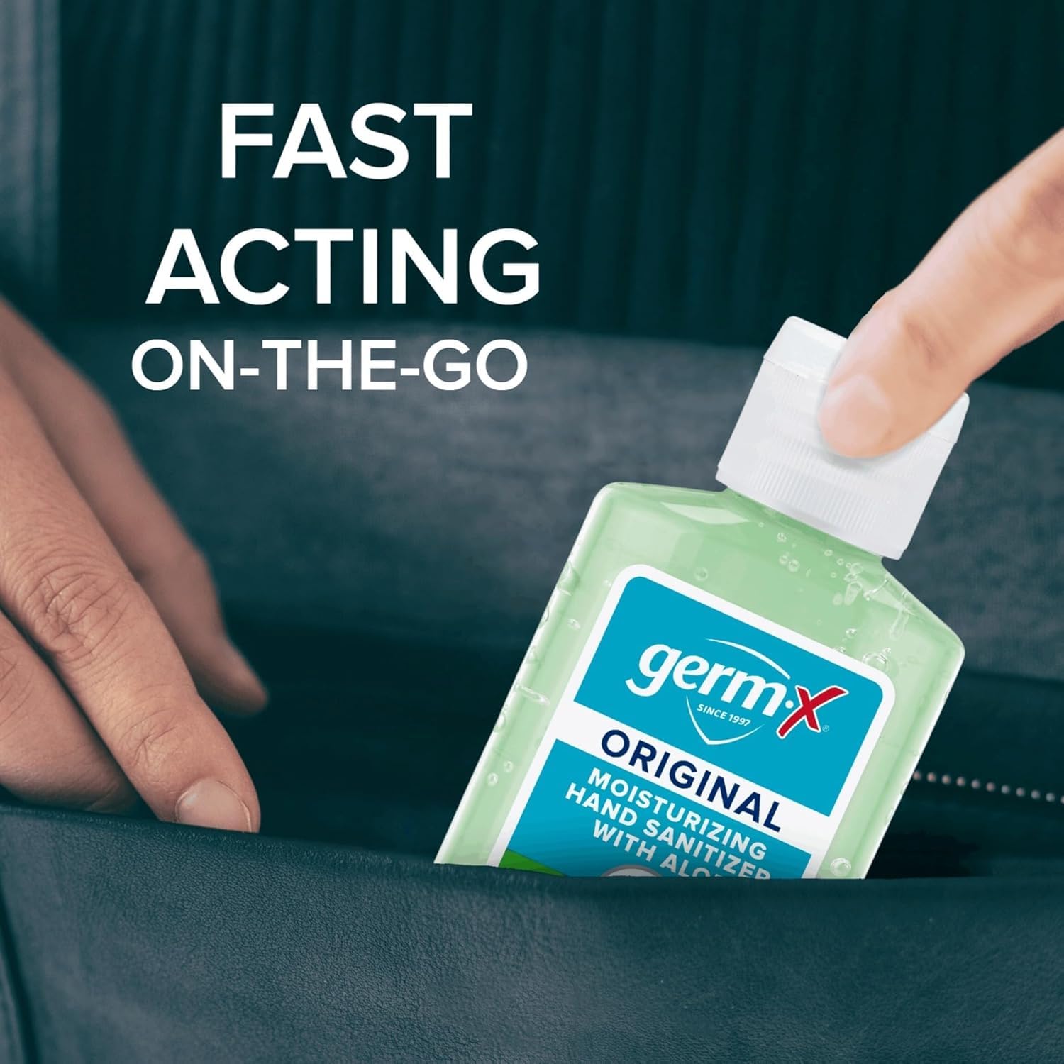 Germ-X travel-size 2oz bottle ideal for bags and purses