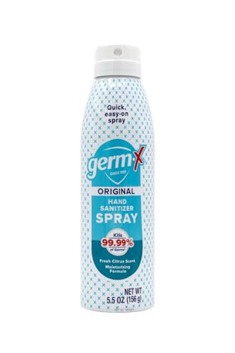 Germ-X Original Hand Sanitizer Spray 5.5 oz bottle for fast on-hand sanitizing