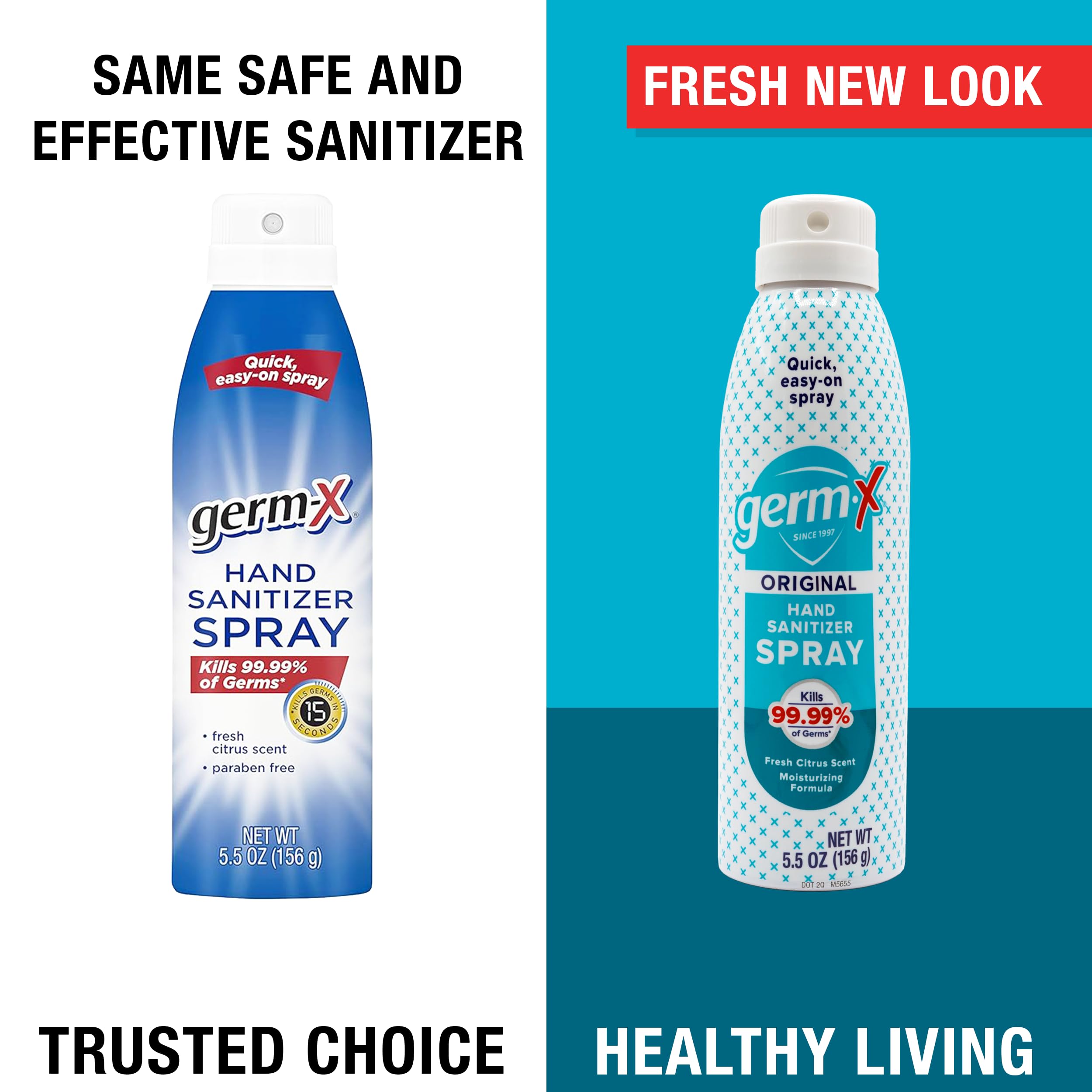 Germ-X Original Hand Sanitizer Spray with refreshing scent in use