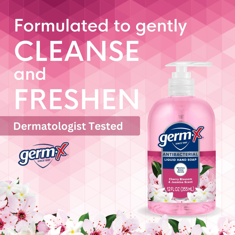 Germ-X pack of four 12-ounce bottles keeps supply handy.
