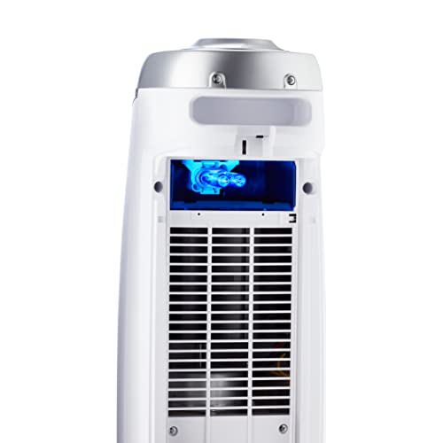 GermGuardian air purifier in a modern bedroom demonstrates quiet operation