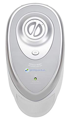GermGuardian air purifier in a family room setting shows whole-room effectiveness
