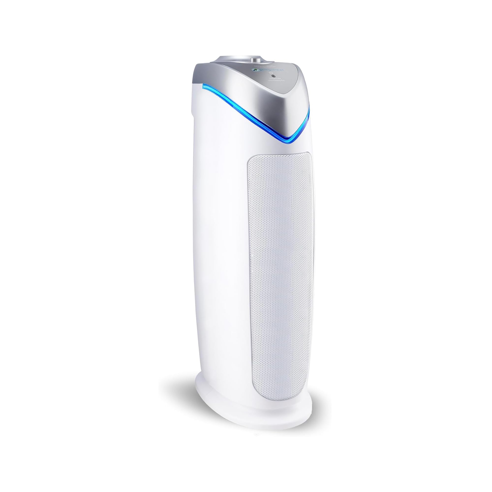GermGuardian air purifier with true HEPA filter close-up capturing fine particles for cleaner air