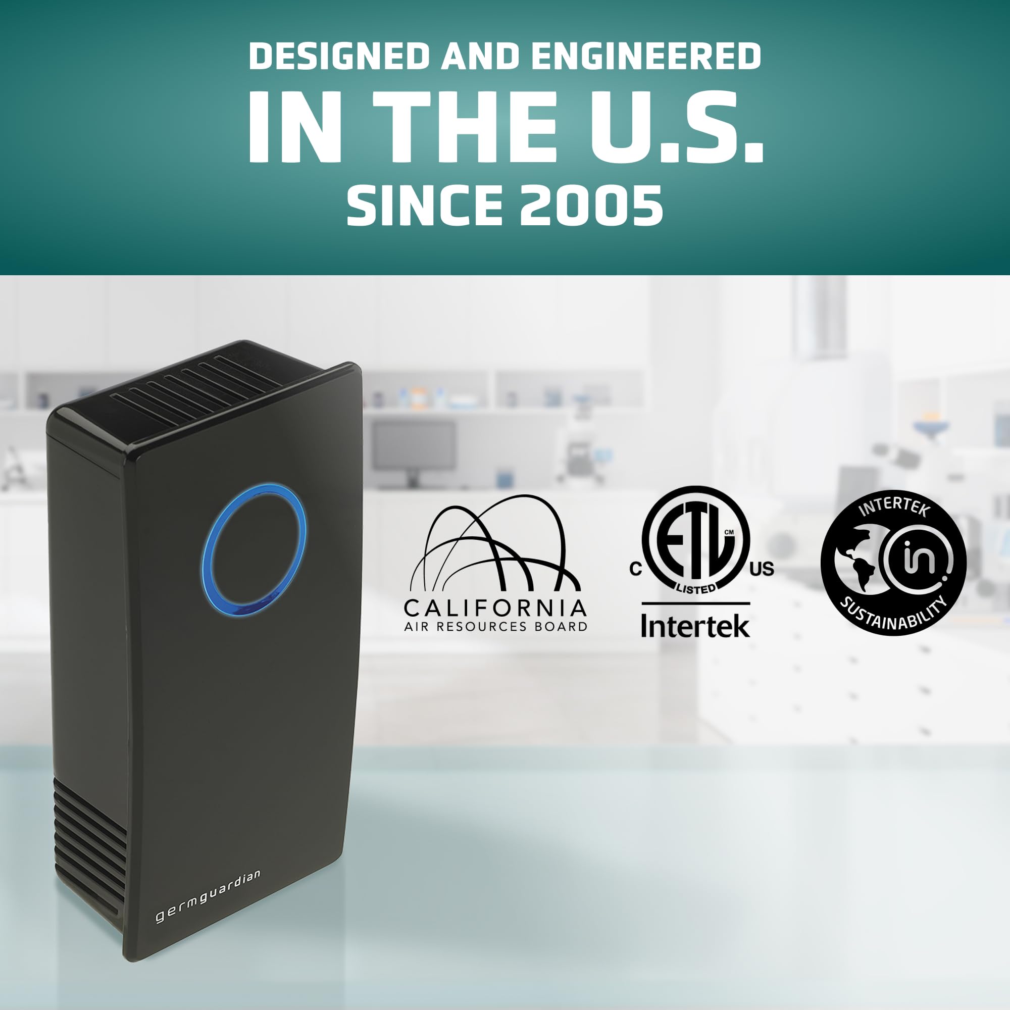 GermGuardian GG1100B reducing pet and cooking odors in a living space