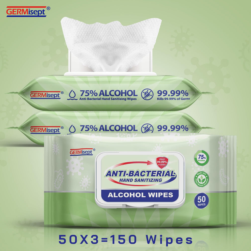 Germisept Advanced 75% Alcohol Wipes family friendly for everyday use