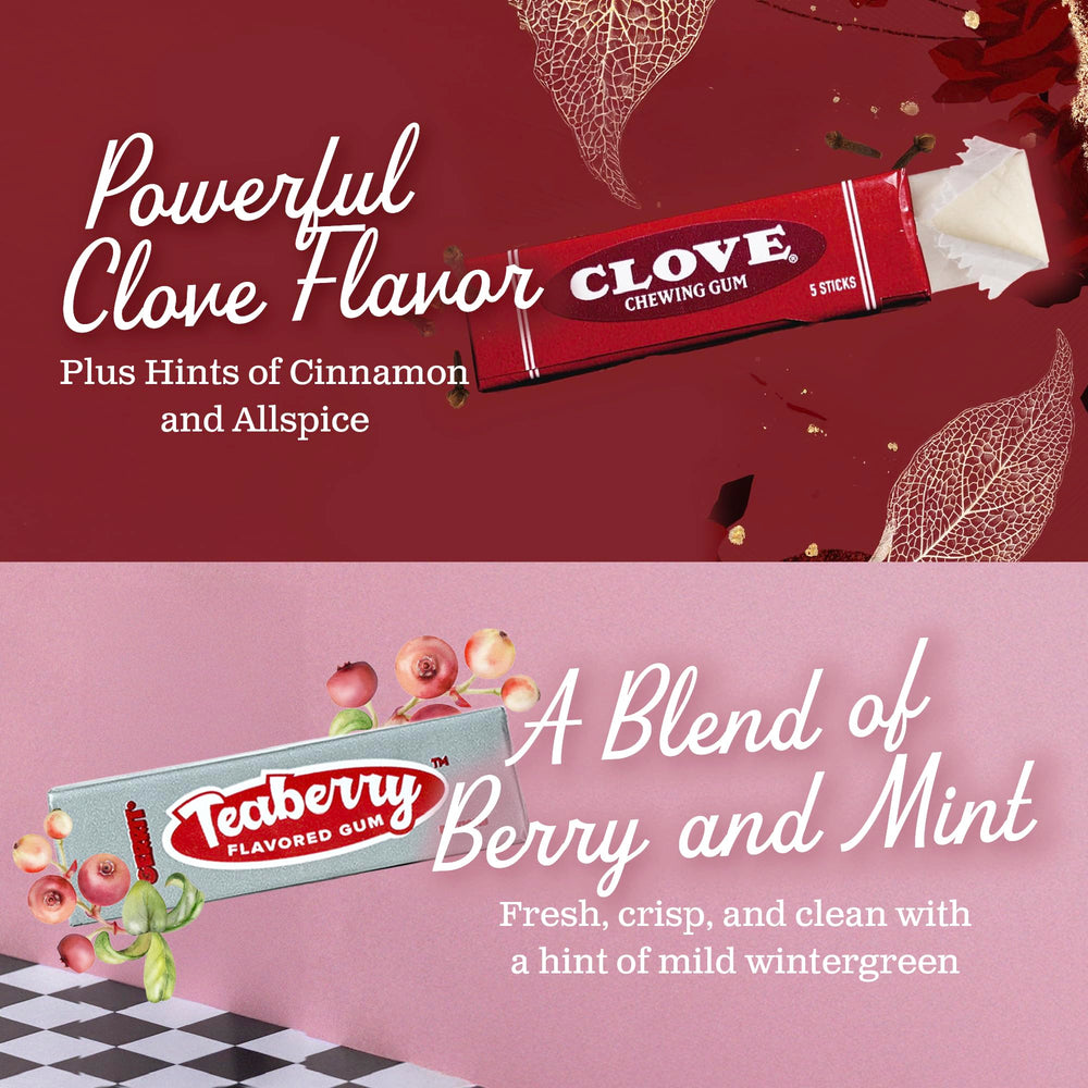 Clove flavor gum with cinnamon hints from Gerrit's nostalgic range.