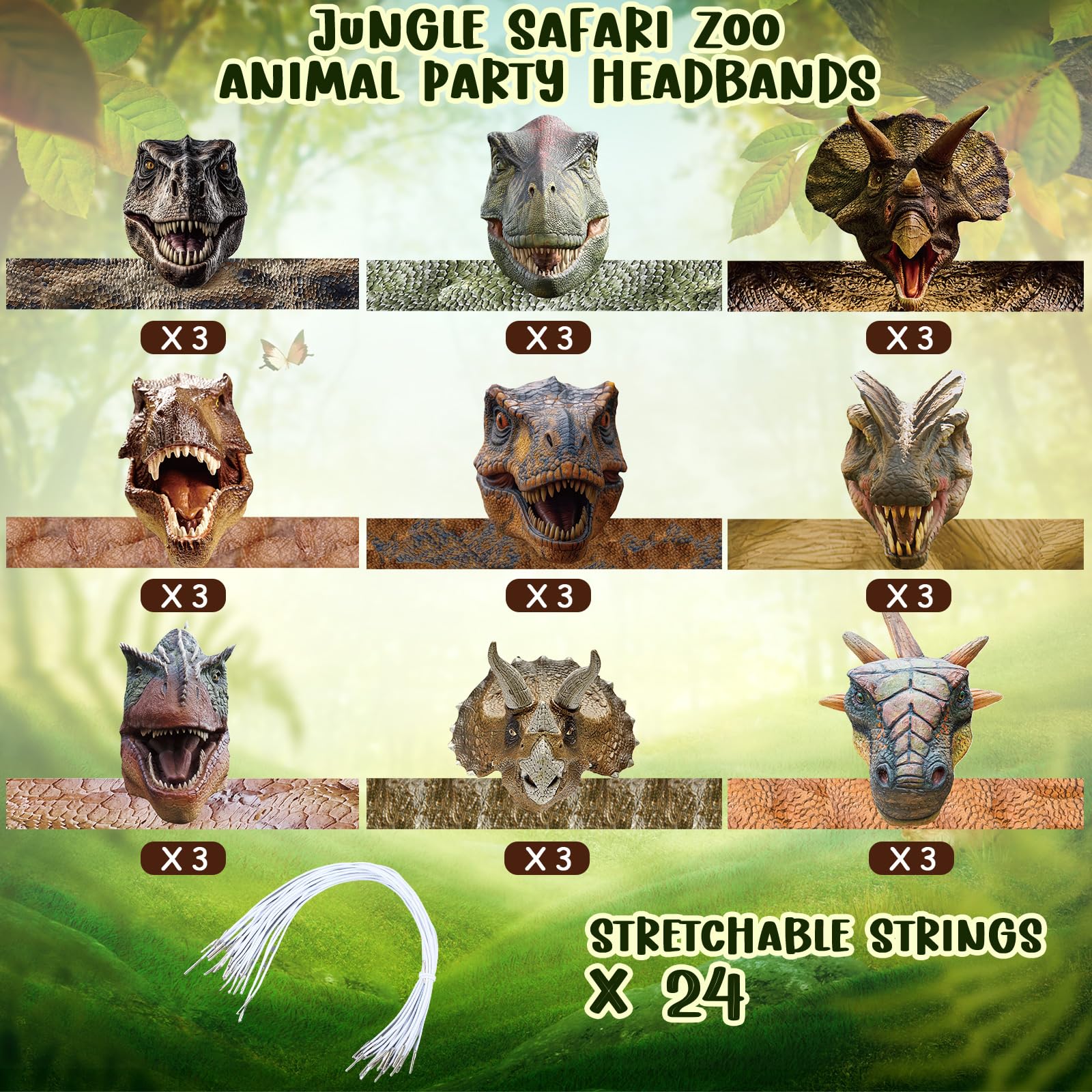 Gersoniel dinosaur paper crowns with realistic shapes spark imaginative play.