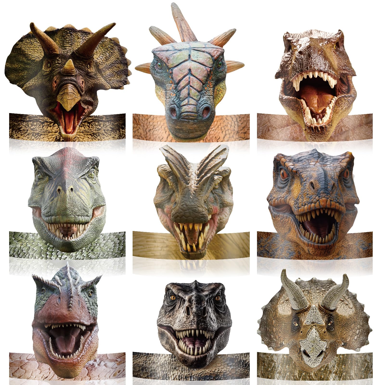 Gersoniel dinosaur party hats in bright multi-style for a lively kids' birthday.