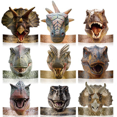 Gersoniel dinosaur party hats in bright multi-style for a lively kids' birthday.