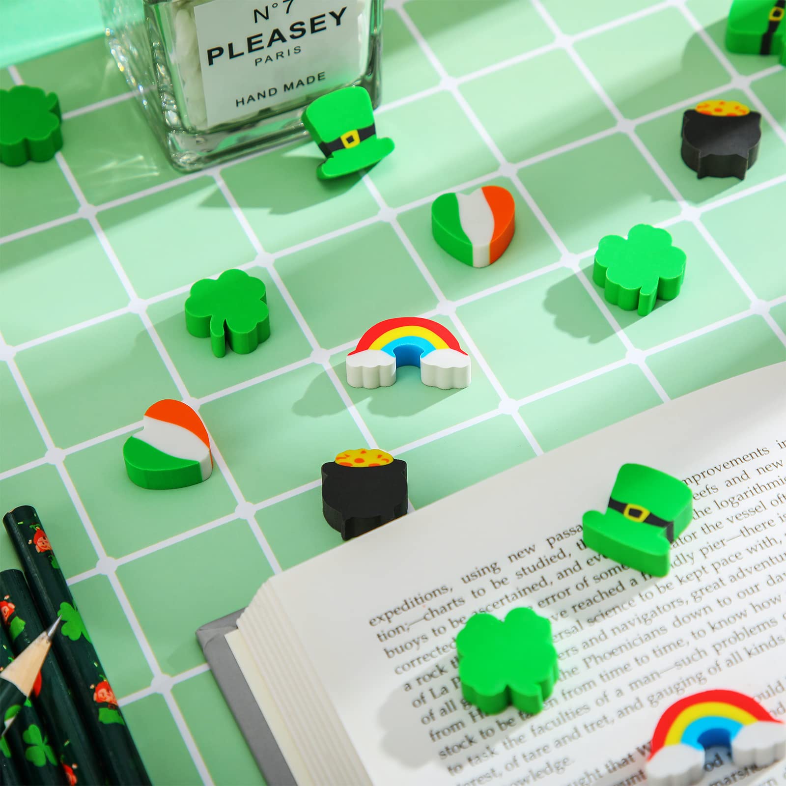 Gersoniel erasers used as party decorations and classroom gifts for kids.