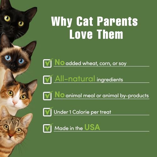 Get Naked Cat Calming Treats cat-enjoying-treat captures a cat enjoying the salmon cheese flavor