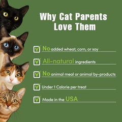 Get Naked Cat Calming Treats cat-enjoying-treat captures a cat enjoying the salmon cheese flavor